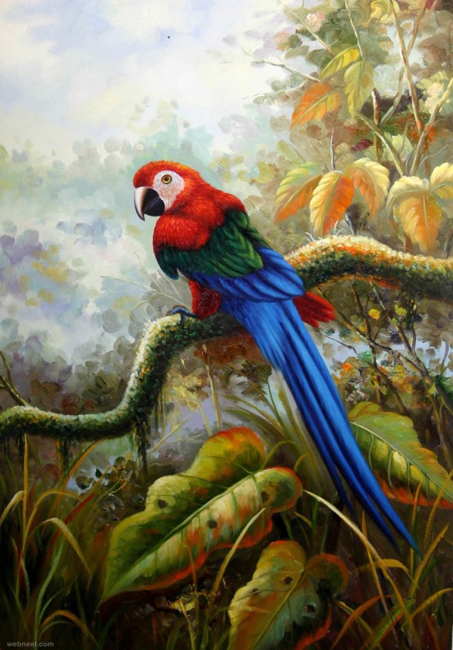 660x946 50 Beautiful Bird Paintings And Art Works For Your Inspiration - Painting