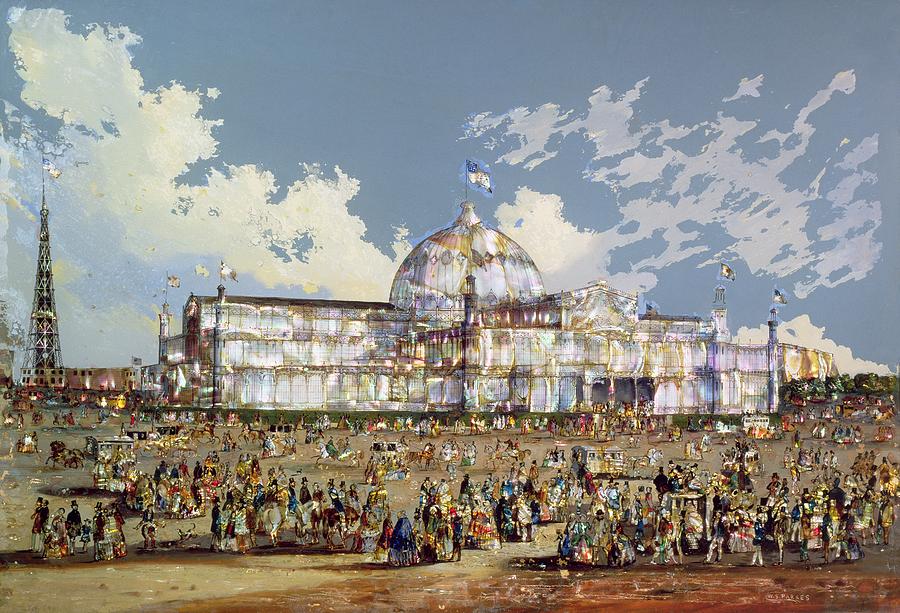 900x613 Crystal Palace New York Painting By Ws Parkes - Painting Palace