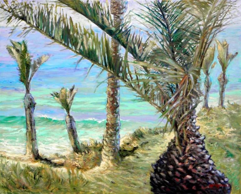 770x619 Saatchi Art Palm Beach Painting By Francis Azzopardi - Painting Palm Beach
