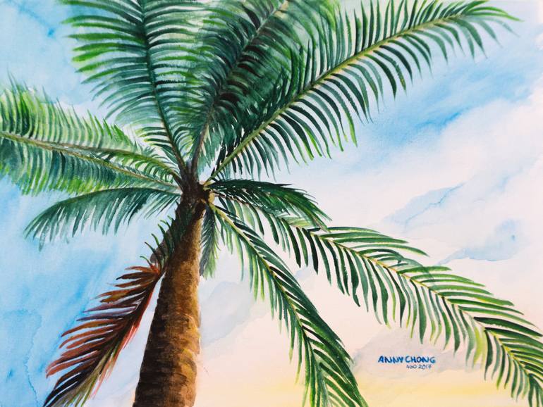 770x578 Saatchi Art Palm Beach Sunset Painting By Anny Chong - Painting Palm Beach