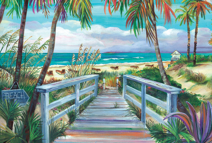 740x500 Seaside Art - Painting Palm Beach