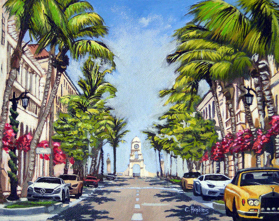 900x714 Worth Avenue - Painting Palm Beach