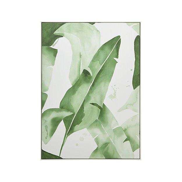 625x625 Green And White Beverly Palms Print - Painting Palm Fronds