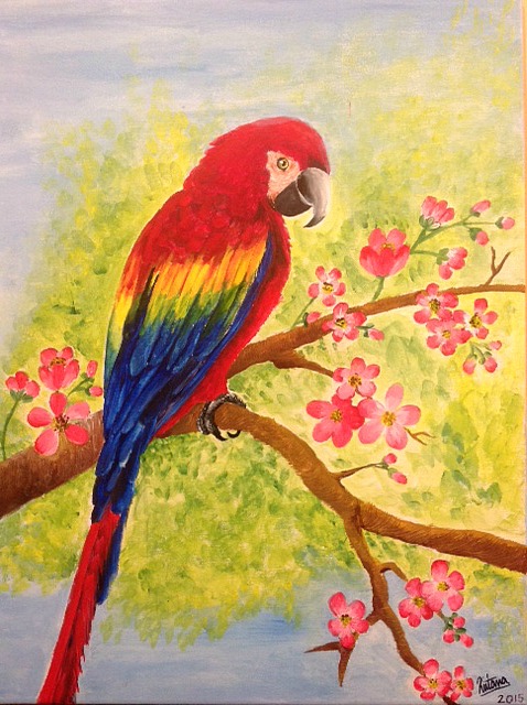 478x640 Painting Parrot By Kirtanak - Painting Parrot
