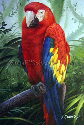 351x525 Colorful Parrot - Painting Parrot