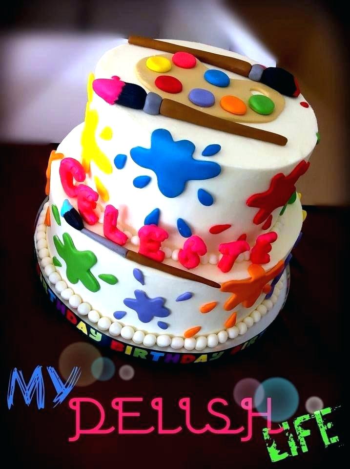 717x960 Paint Party Cake Ideas Ukcloud - Painting Party Cake