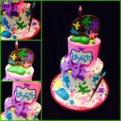 236x236 Art Themed Sweet 16 Cake - Painting Party Cake