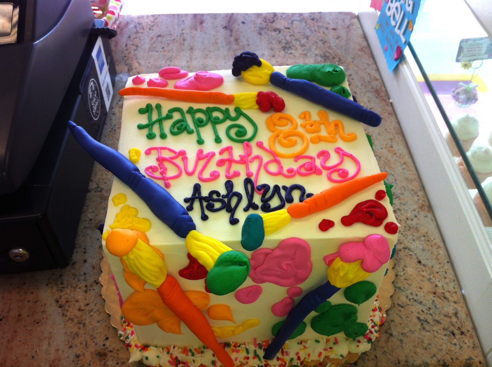 1600x1195 Leah's Sweet Treats Painting With A Twist Cake - Painting Party Cake