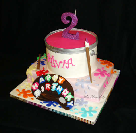 540x528 Painting Party - Painting Party Cake