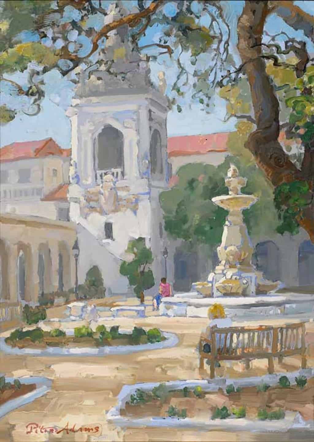 1024x1442 Under The Oak Pasadena City Hall American Legacy Fine Arts - Painting Pasadena