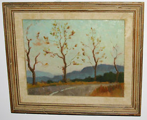 300x245 C1940 Frank Chamberlin, Landscape Oil Painting Pasadena California - Painting Pasadena