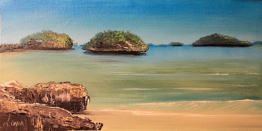 900x450 Hundred Islands In Philippines Painting By Remegio Onia - Painting Philippines