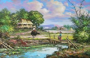 300x194 Landscape 18x24 By Gonzales Art Philippines Oil Painting Ebay - Painting Philippines