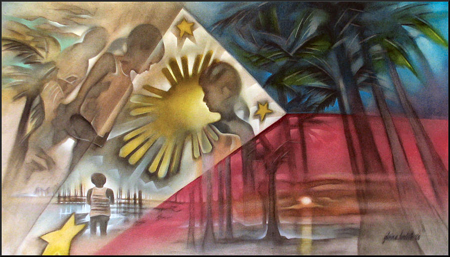 900x515 Philippine Flag 2006 Painting By Glenn Bautista - Painting Philippines
