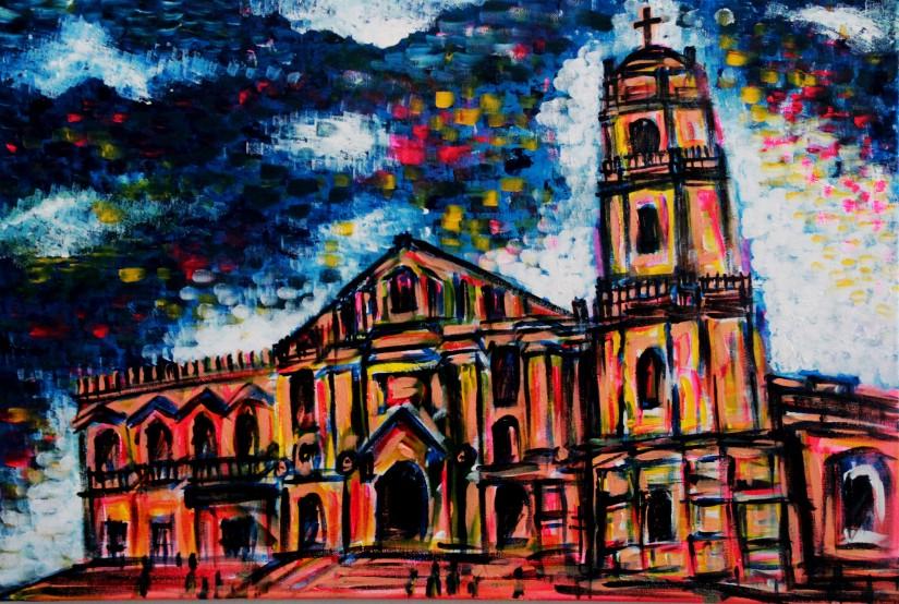 825x554 Daraga Church, Bicol, Philippines Touchtalent - Painting Philippines