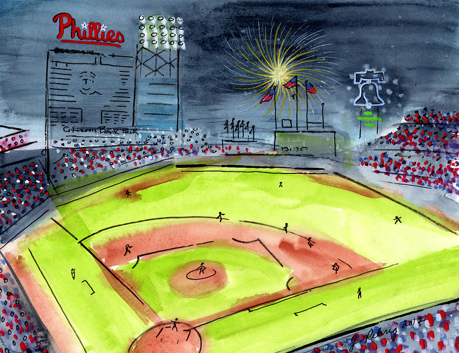 900x692 Home Of The Philadelphia Phillies Painting By Jeanne Rehrig - Painting Phillies