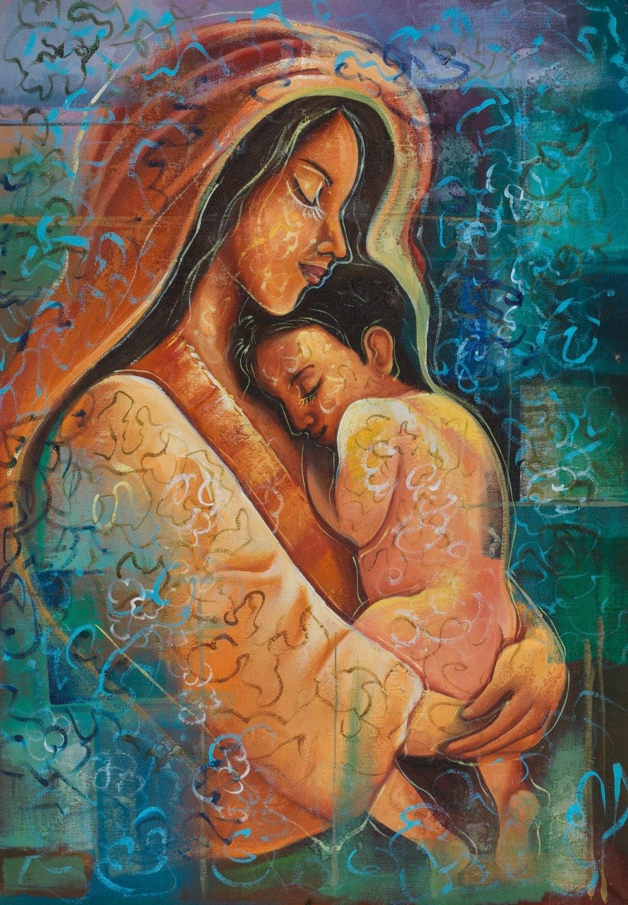 889x1280 Buy Love Care And Faith Handmade Painting By Community Artists - Painting Pictures Of Love