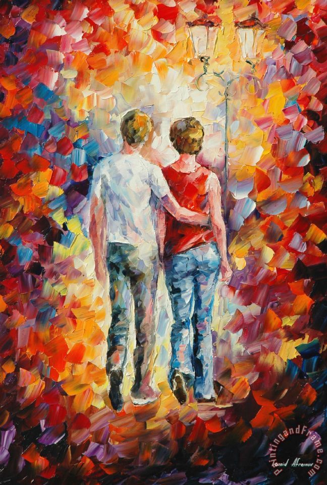 648x960 Leonid Afremov Love Walked In Painting - Painting Pictures Of Love