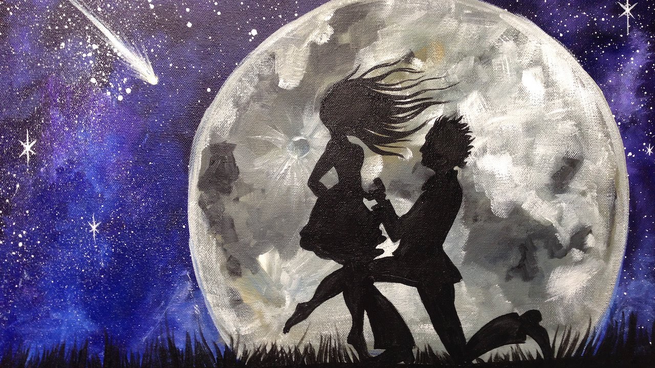 1280x720 Beginner Acrylic Tutorial Couple In Love Painting The Art - Painting Pictures Of Love