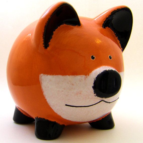 570x570 Red Fox Piggy Bank - Painting Piggy Bank