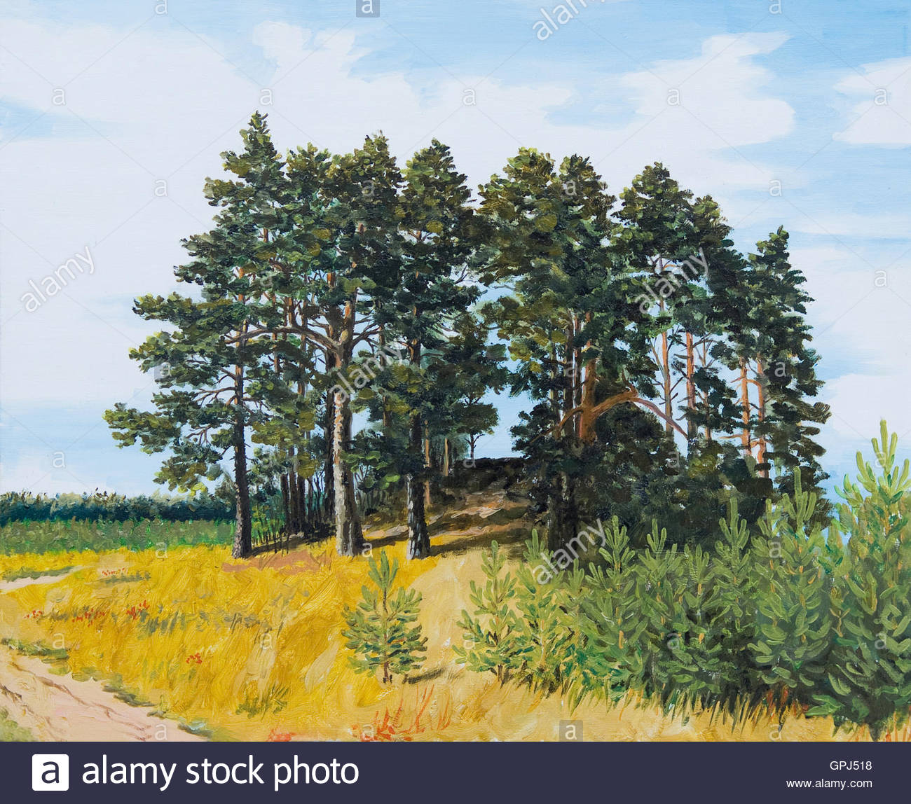 1300x1148 Oil Painting - Painting Pine