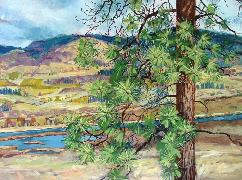 1024x765 Paintings Pine Trees - Painting Pine