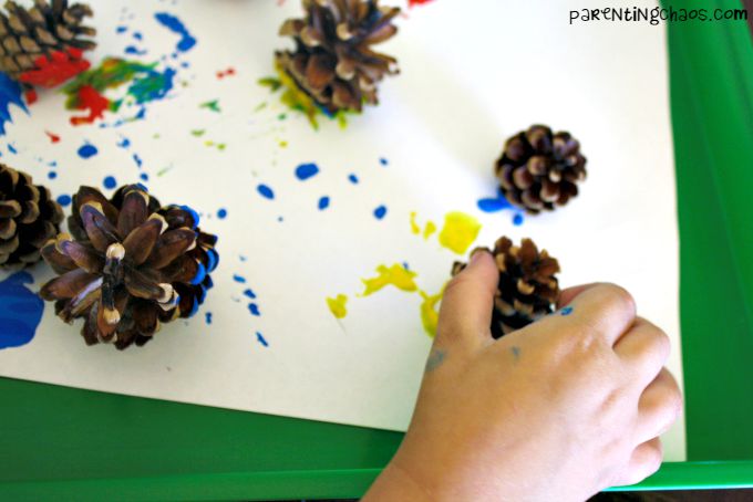 680x454 Yummy Mummy Bananas - Painting Pine Cones