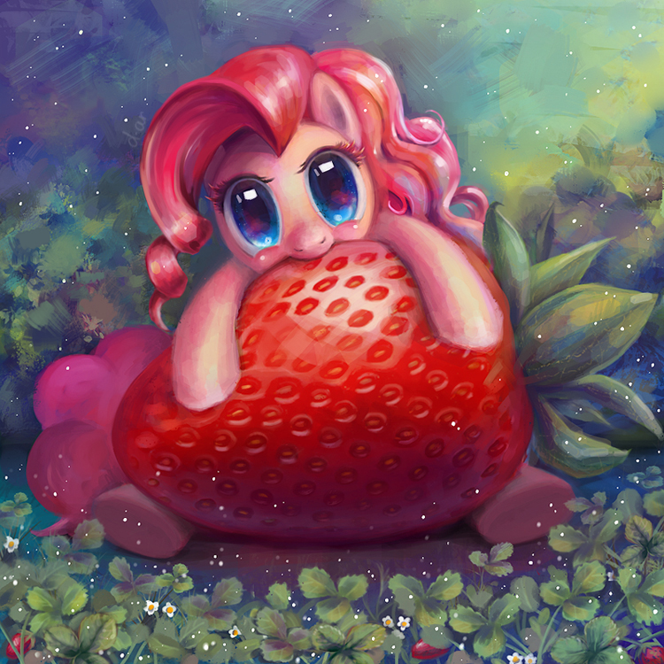 750x750 Strawberry Time My Little Pony Friendship Is Magic Know Your Meme - Painting Pinkie Pie