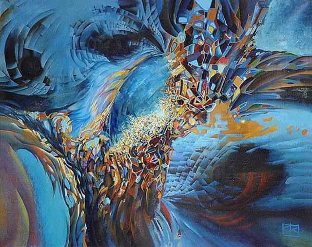 640x507 Oleg Lipchenko Artwork Planets Parade Original Painting Oil - Painting Planets