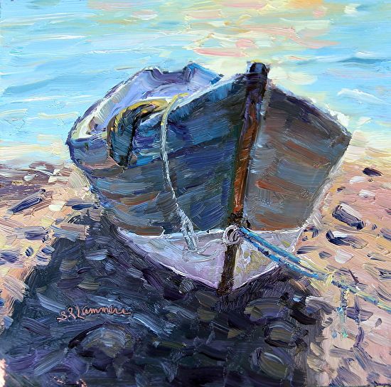 550x544 July 5, 2013 Painting Of A Grand Manan Dory! Heatstroke Or Food - Painting Poisoning