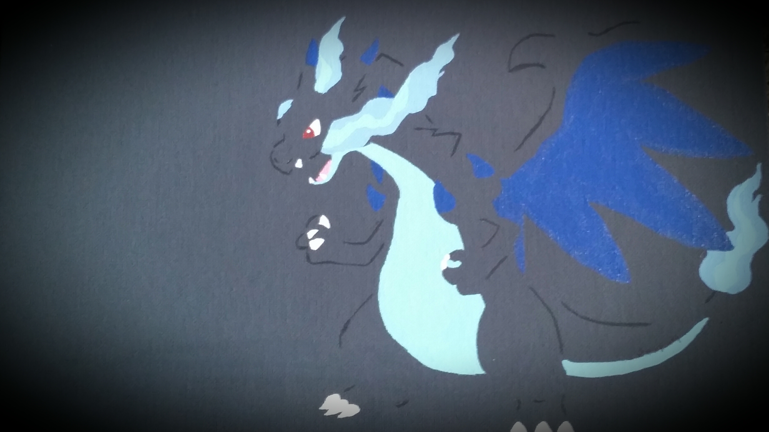 2454x1378 Minimalist Pokemon Painting Mega Evolution Nintendo Junkie - Painting Pokemon Online