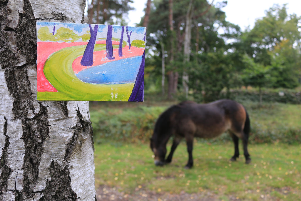 1024x683 Tree, Painting, Pony Martin Weegmann - Painting Pony