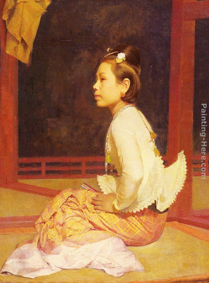 720x972 Sir Gerald Kelly Ma Seyn Me, Pose Xiv. (B.f. 75) Painting Anysize - Painting Pose