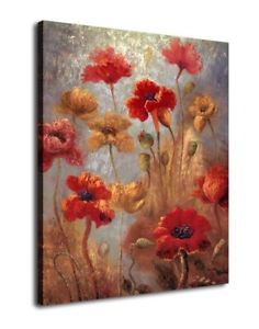 236x300 Canvas Wall Art Red Flowers Abstract Painting Prints On Canvas - Painting Prints On Canvas