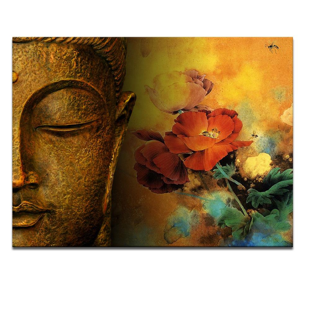 1000x1000 2018 Modern Buddha Painting Printing On Canvas Abstract Portriat - Painting Prints On Canvas