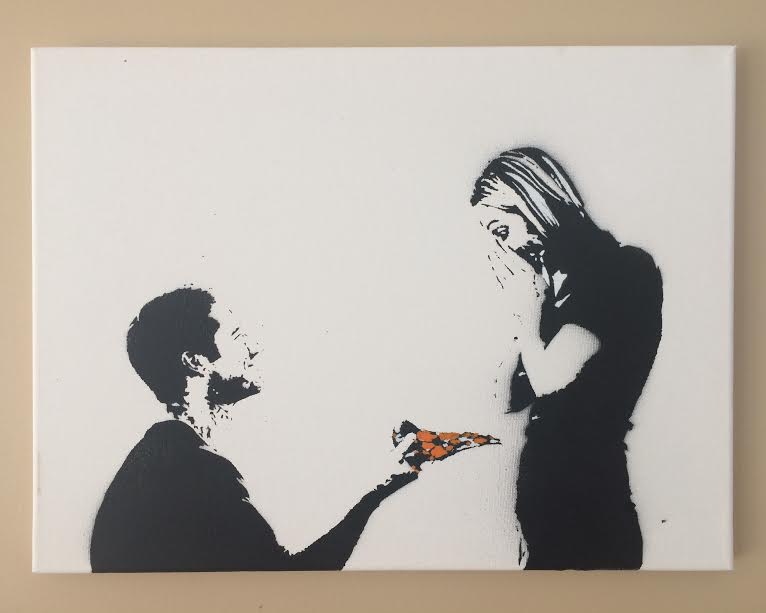 766x613 Pizza Proposal Stencil Painting - Painting Proposal