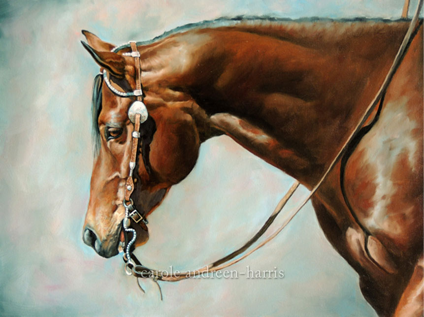 861x644 Painting The American Quarter Horse Carole Andreen Harris Art - Painting Quarter Horse