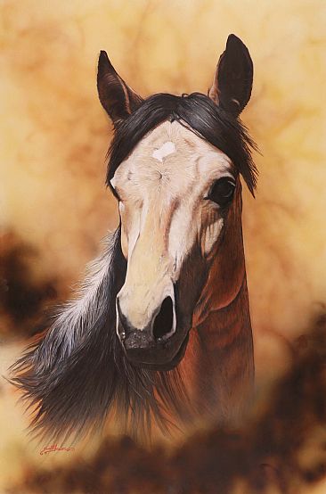 366x554 Quarter Horse - Painting Quarter Horse