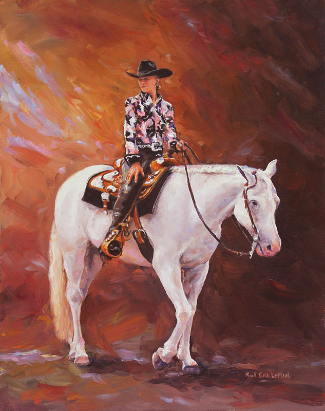 633x800 Karl Eric Leitzel Studio - Painting Quarter Horse