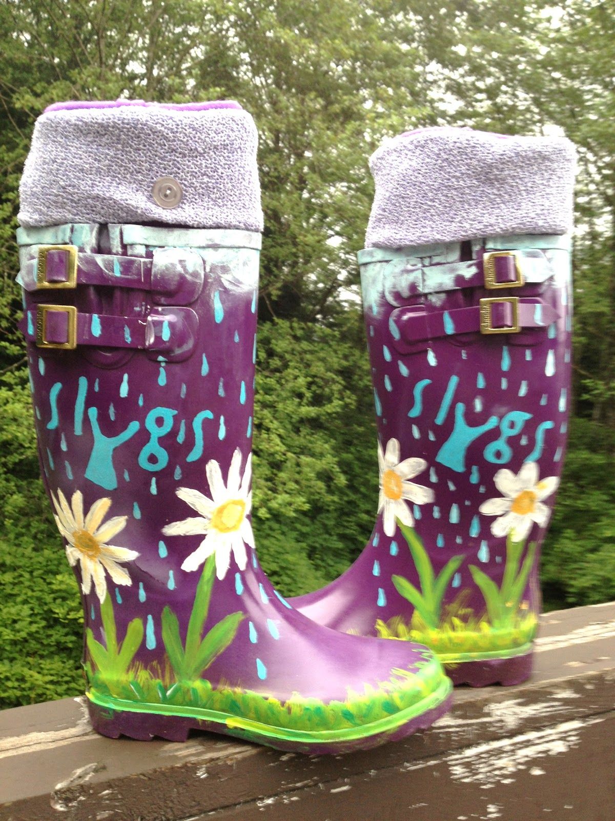 1200x1600 Withtherain Diy Jazz Up Your Rain Boots With A Custom Paint Job - Painting Rain Boots