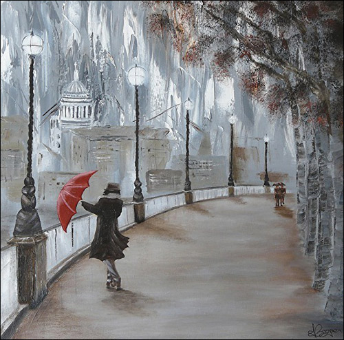 500x494 Jane Cooper Dreamy, Rainy Day Oil Paintings - Painting Rainy Day