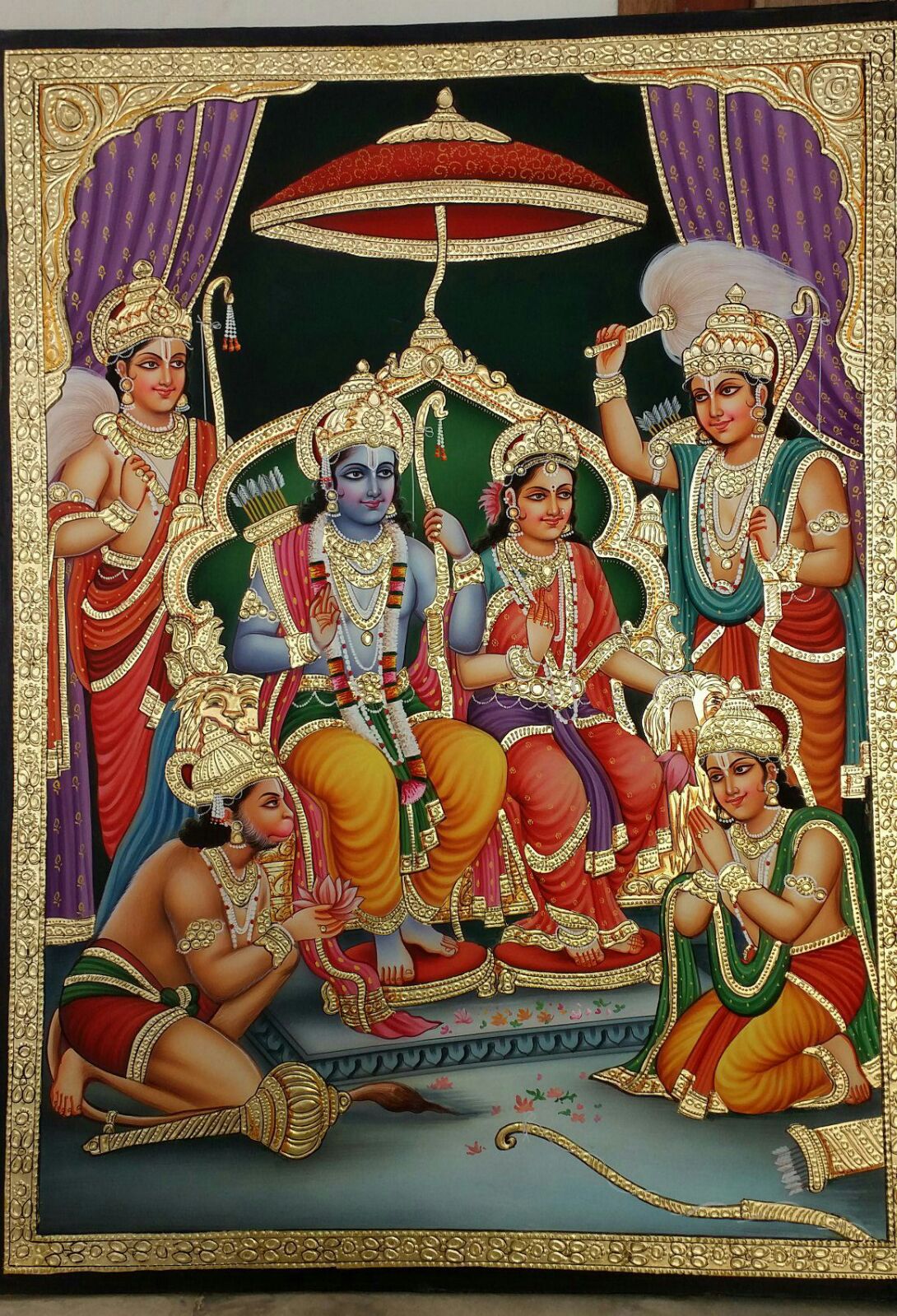 1090x1599 Indian Devotional Paintings The Art And Craft Gallery - Painting Ram