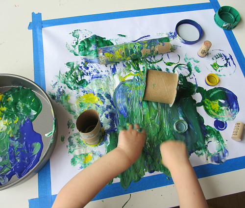 500x424 10 Activities That Teach Kids About Recycling - Painting Recycling