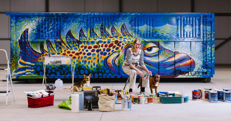 940x492 Group Of Artists Turns Chittenden County Recycling Containers Into - Painting Recycling