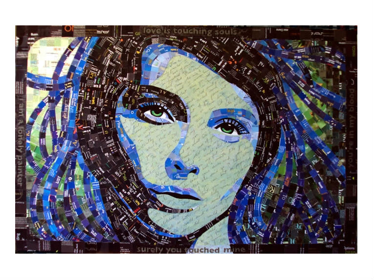 765x574 Recycling Junk To Create Fine Art Eco Friendly Fashion Green Blogs - Painting Recycling