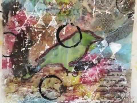 480x360 Art Recycling Mixed Media Dryer Sheets A Tutorial Part One - Painting Recycling