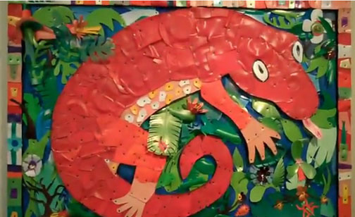 504x308 Art From Recycled Materials - Painting Recycling