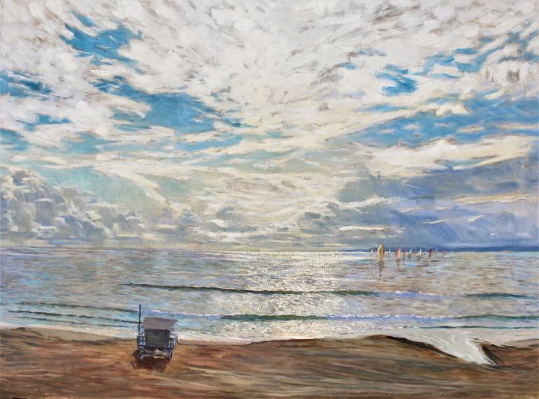 770x571 Saatchi Art After The Storm, Redondo Beach, California. Painting - Painting Redondo Beach