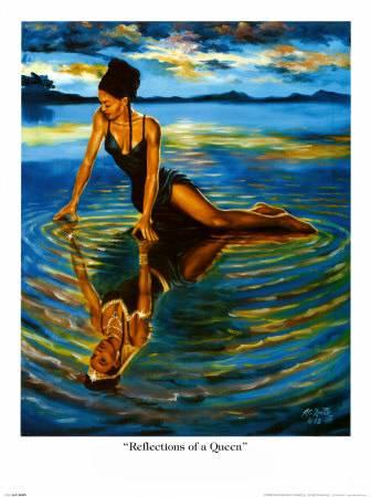 336x450 Reflections Of A Queen Art Print By A. Smith - Painting Reflections