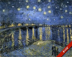 300x240 Starry Night Vincent Van Gogh Water Reflections Painting Art Real - Painting Reflections